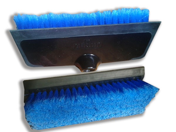 Waschbürste blau25 cm mit umlaufender Gummilippe